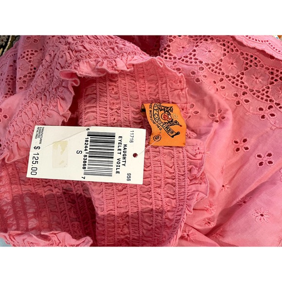 Juicy Couture Deadstock Vintage NWT Smocked Tube Top 2000s Y2K XS S 0 2 Pink - Picture 3 of 3